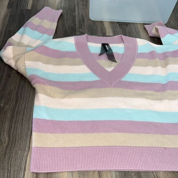 NAADAM striped cashmere v neck sweater - Picture 5 of 7